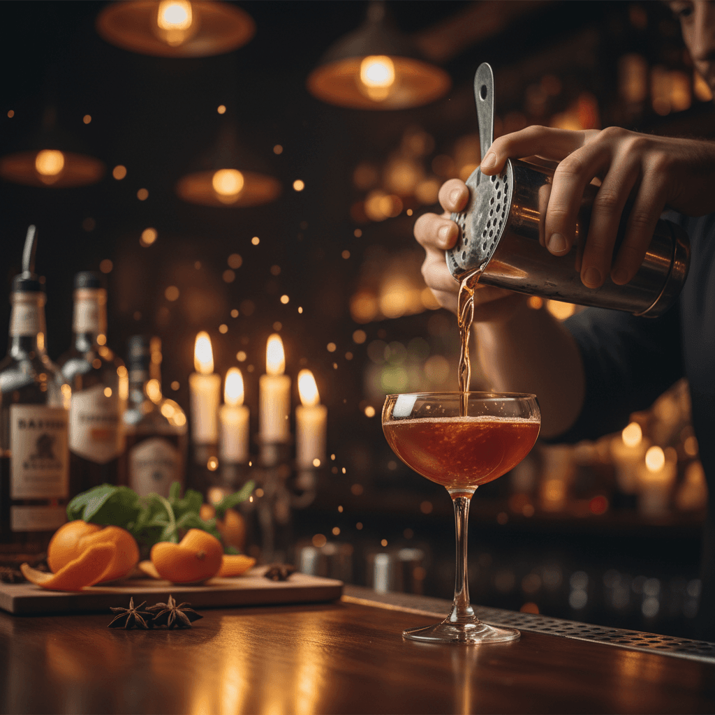 Handcrafted cocktail at the bar